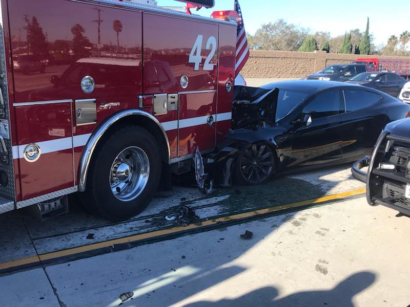Tesla Crash via culver city